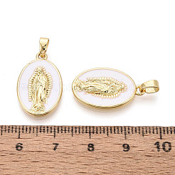 Brass & Enamel Pendants&nbsp;KK-T073-59A-G