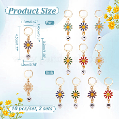 Alloy Enamel Pendant Locking Stitch Markers&nbsp;HJEW-AB00143
