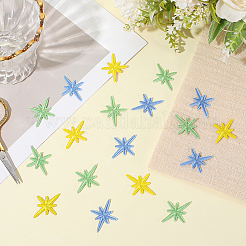 30Pcs 3 Colors Cloth Star Self-adhesion Embroidery Sew on Appliques&nbsp;PATC-CY0001-25