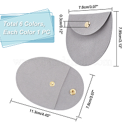 6Pcs 6 Colors Microfiber Jewelry Storage Bags&nbsp;ABAG-PH0001-40B