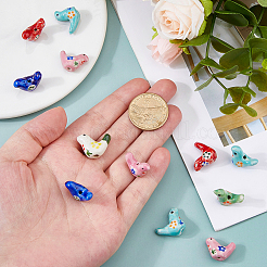 12Pcs Handmade Printed Porcelain Beads&nbsp;PORC-DC0001-10