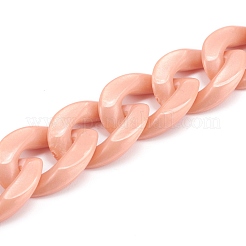 Handmade Opaque Acrylic Curb Chains&nbsp;AJEW-JB00925-03