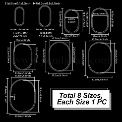 8Pcs Acrylic Template&nbsp;DIY-PH0036-13