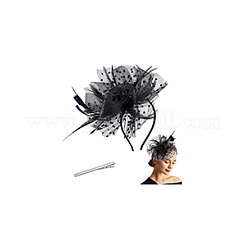Polyester Mesh Hair Bands&nbsp;OHAR-WH0034-11