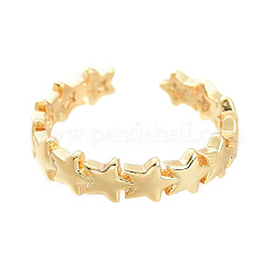 Adjustable Brass Cuff Rings&nbsp;RJEW-M135-04G