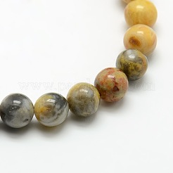 Round Natural Crazy Lace Agate Beads Strands&nbsp;G-P058B-01