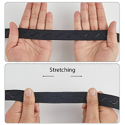 2 Styles Flat Non-slip Transparent Silicone Polyester Elastic Bands&nbsp;SRIB-GF0001-49A