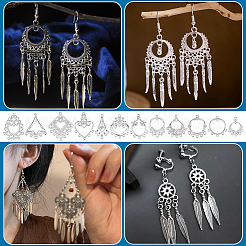 96Pcs 12 Styles Alloy Hollow Chandelier Component Links&nbsp;FIND-PH0061-70