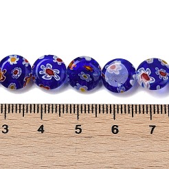 Handmade Millefiori Lampwork Beads Strands&nbsp;LAMP-G166-17A-04
