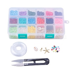 15 Colors Handmade Polymer Clay Beads&nbsp;DIY-JP0005-47-4mm