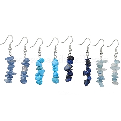Natural Kyanite & Aquamarine & Lapis Lazuli&nbsp;EJEW-JE06245-06