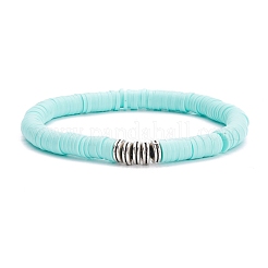 Handmade Polymer Clay Heishi Beads Stretch Bracelets Set&nbsp;BJEW-JB07390