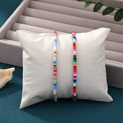 Glass Seed & Brass Bracelets&nbsp;BJEW-SW00155