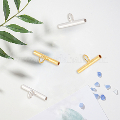4Pcs 2 Colors 925 Sterling Silver Pin to Pendant Converter&nbsp;STER-BBC0009-17B