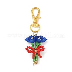 Bouquet Handmade Glass Seed Beaded & Acrylic Pendants Decorations&nbsp;HJEW-MZ00269-02