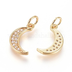 Brass Micro Pave Cubic Zirconia Pendants&nbsp;ZIRC-G166-09G