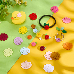 57Pcs 16 Styles Non Woven Felt Fabric Patches&nbsp;PATC-PH0001-34