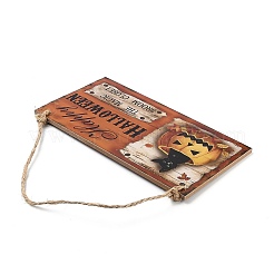 Halloween Wooden Door Hanging Welcome Sign Board&nbsp;HJEW-Z002-02C