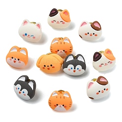 14Pcs 7 Styles Cartoon Cat Resin Lapel Pin Backs&nbsp;JEWB-CJ0003-03