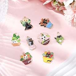 8Pcs 8 Styles Alloy Enamel Pandants&nbsp;ENAM-FP0002-71
