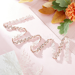 1 Yard Crystal Hotfix Rhinestone Bridal Belt Trim Chain&nbsp;DIY-FG0004-44B