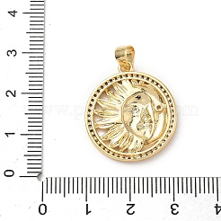 Brass Micro Pave Cubic Zirconia Pendants&nbsp;KK-D426-22A-G