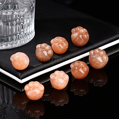 Natural Peach Moonstone Fat Cat Claw Beads&nbsp;PW-WGE0427-01