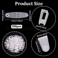 300Pcs PP Plastic Badge Strap Clip Key Chain Connector Plastic Keychain Clip for Card Holder&nbsp;FIND-NB0006-90