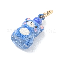 Brass Enamel Pendants&nbsp;KK-CBAE20A-01F-G