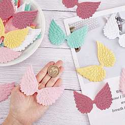 40Pcs 5 Colors Cloth Patches&nbsp;DIY-GF0005-06