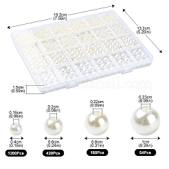 4 Styles ABS Plastic Imitation Pearl Beads&nbsp;KY-YW0001-72B