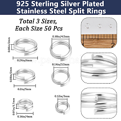 150Pcs 3 Styles Brass Split Rings&nbsp;KK-BBC0016-39S