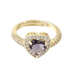 Brass Micro Pave Clear Cubic Zirconia Cuff Open Rings&nbsp;CU-CBA5C10-13G