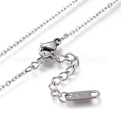 304 Stainless Steel Heart Key Pendant Necklaces&nbsp;NJEW-I240-16