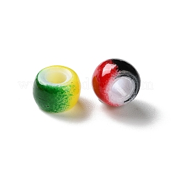 Spray Painted ABS Plastic European Beads&nbsp;KY-G033-02A