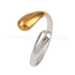 Adjustable 304 Stainless Steel Cuff Rings for Women&nbsp;LS-RJEW-B135-01GP-05