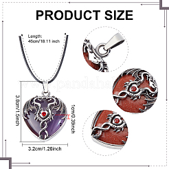 DIY Gemstone Pendant Necklaces Kits&nbsp;DIY-ME0003-71