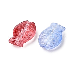 Spray Painted Transparent Glass Beads&nbsp;EGLA-L047-04