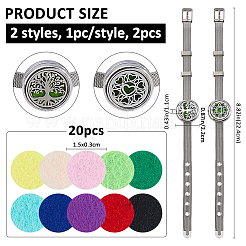 2 Bags 2 Styles Stainless Steel Watchband Chain Bracelets&nbsp;BJEW-FH0001-12