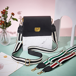 3Pcs 3 Colors Adjustable Stripe Pattern Polyester Webbing Bag Straps&nbsp;FIND-WR0009-50A