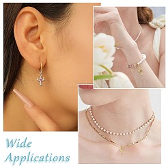 8Pcs 4 Styles Brass Micro Pave Cubic Zirconia Pendants&nbsp;KK-CJ0004-23