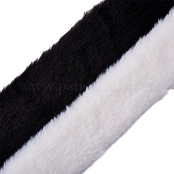 2 Rolls 2 Colors Polyester-cotton Rabbit Wool Fabrics&nbsp;DIY-TA0012-64