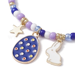 Alloy Enamel Charm Bracelets&nbsp;BJEW-JB10023-02
