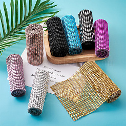 Plastic 24 Rows Rhinestone Mesh Wrap Roll&nbsp;AJEW-TA0001-09