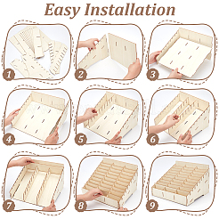 30 Grids Plywood Board Display Riser&nbsp;AJEW-WH0609-017D