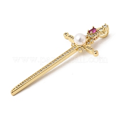 Brass Micro Pave Cubic Zirconia Pendants&nbsp;KK-H267-047G-01