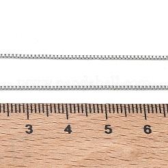 10Pcs 1MM 304 Stainless Steel Box Chain Necklaces&nbsp;NJEW-G203-07P