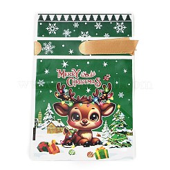 Christmas Theme Plastic Packing Pouches Drawstring Bags&nbsp;ABAG-Q053-03C