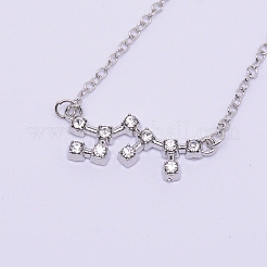 Alloy Rhinestone Pendants Necklaces&nbsp;NJEW-WH0007-02K