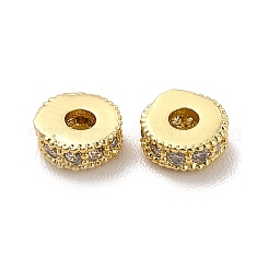 Rack Plating Brass Micro Pave Cubic Zirconia Beads&nbsp;KK-C010-14